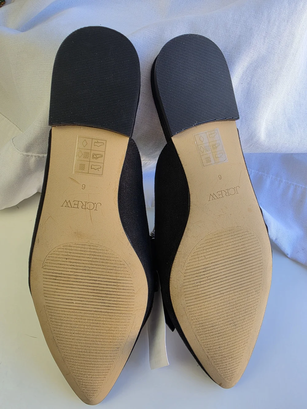 NWT J.Crew Black Embellished Bow Pointed-Toe Mules Dressy Casual Sze 6